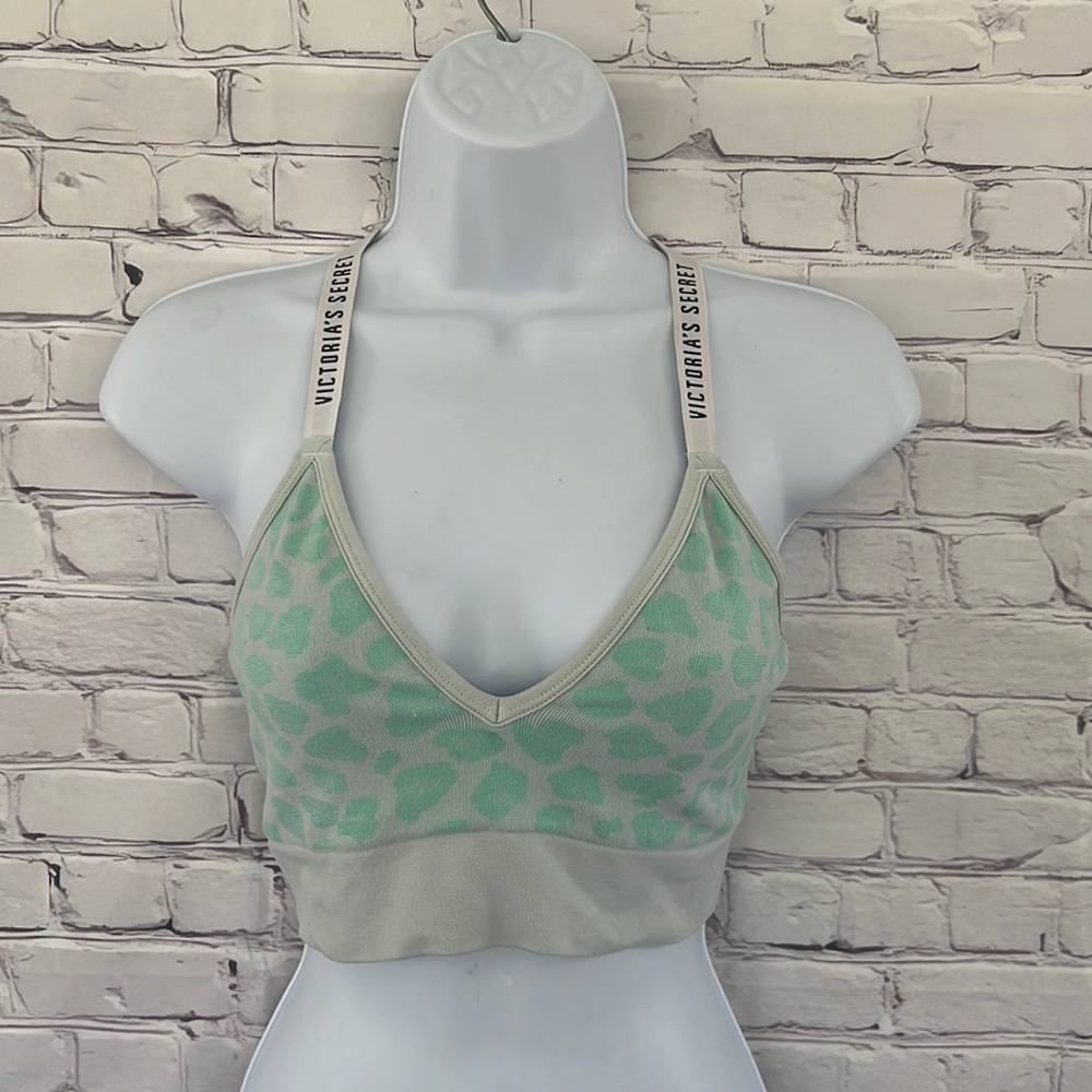 Victoria’s Secret mint green cheetah print bralette size large